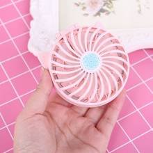 USB Makeup Mirror Small Folding Fan Mini Portable Fan With LED Light 2024 - buy cheap