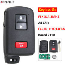 Keyless Go 2+1/3 Button Remote Key FSK 314.3MHz A8 Chip FCC ID: HYQ14FBA For Toyota Land Cruiser Tacoma Highlander Board 2110 2024 - buy cheap