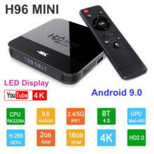 H96 MINI H8 Android 9.0 Smart TV Box Rockchip RK3229A 2GB RAM 16GB ROM 2.4G/5G Dual WIFI BT4.0 HDR H.265 3D 4K Media Player 2024 - buy cheap