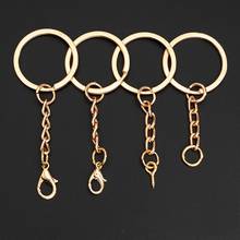 10pcs/lot Rose gold 25mm 30mm Key Chains with Lobster Clasp Split Keyrings for Bags DIY Jewelry Making Findings 2024 - buy cheap