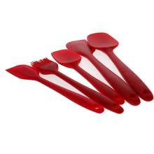 5Pcs Silicone Kitchenware Set Cooking Utensils Red Turner Soup Spoon Brush Scraper Heat Resistant Kitchen Non-Stick Tool 2024 - buy cheap