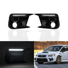 Pára-choque dianteiro super brilhante para subaru wrx 2018 2019, luzes led diurnas para carros 2024 - compre barato