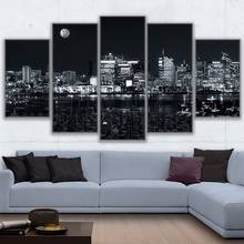 Large Poster HD Printed Painting Canvas Print Home Decor 5 Panel Los Angeles City Landscape Wall Art Pictures For Living Room 2024 - buy cheap