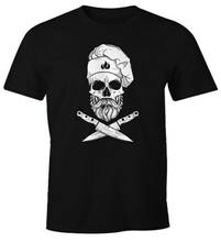 Grilling Cooking Skull Knife Hipster Skull Chef Grill T-Shirt Men's Summer Cotton O-Neck Short Sleeve T Shirt New Size S-3XL 2024 - buy cheap