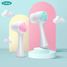 Cofoe Face wash brush double-sided silicone manual soft hair cleaning to blackhead facial cleanser face Massage Skin Care Tool 2024 - buy cheap