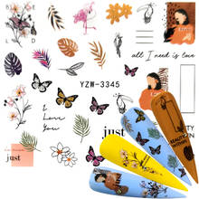 YWK 2020, Новое поступление, наклейка для ногтей, листья, цветы, переводная наклейка, кружево, Ловец снов, дизайн, дизайн ногтей, слайдер, украшение для лака 2024 - купить недорого