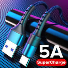 5A USB Type C Fast Charging Type-C Kable Cable 0.25m 1m 2m  for Huawei Mate 20 P30 P20 Pro Phone SuperCharge QC3.0 US 2024 - buy cheap