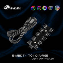 Bykski B-MBDT-1TO10, 1 To 10 RGB Hub,Lighting Splitter Motherboard AURA A-RGB Light SYNC Cable 2024 - buy cheap