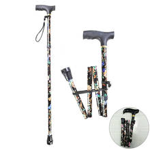 Bastón plegable telescópico para personas mayores, bastón de Metal, ligero, de 90cm, para senderismo y montaña 2024 - compra barato