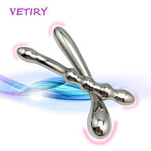 Vetiry pesado enorme anal plug aço inoxidável vibrador masculino sexo feminino masturbadores ânus grânulo g-ponto massagem castidade anal brinquedos do sexo 2024 - compre barato