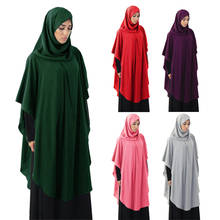 Vestido longo khimar muçulmano, vestido de festa ramadã hijab musulman abaya, cachecol niqab muçulmano, vestido kaftan burka 2024 - compre barato