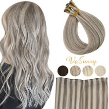 [New] VeSunny Hand Tied Bundle Sew in Remy Hair Seamless Double Virgin Weft Invisible Real Human Hair 10g/Bundle #P19a/60 2024 - buy cheap