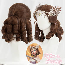 Identity V Bloody Queen Mary Marie Madame Deficit Cosplay Brown Short Heat Resistant Synthetic Hair Halloween Party + Wig Cap 2024 - buy cheap