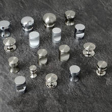 1Pcs Single Hole Silver White Cabinet Door Handle Zinc Alloy Furniture Wardrobe Drawer Knobs Brushed Home Decoration Hardware 2024 - buy cheap