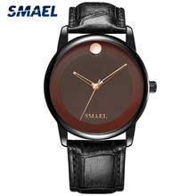 SMAEL Ultra thin Fashion Men Watch Leather Business Clock Male Casual Sport Watches Men's Wristwatch Relojes Relogio Masculino 2024 - buy cheap