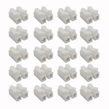 100Pcs 2Pin Wire Wiring Connectors CH2 Quick Splice Cable Lock Terminal Block Barrier Spring Press Type 2024 - buy cheap