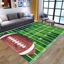 3D Green Football carpet kids room rug field parlor bedroom living room Green lawn floor mat children large rugs home customized 2024 - buy cheap