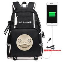 New Game NieR Automata USB Backpack Unisex Travel Shoulder Laptop Bags Cartoon Teens Kids Student School Bags Bookbag 2024 - buy cheap