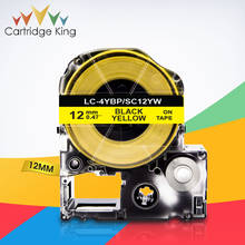 SC12YW LC-4YBP Black on Yellow 1/2" 12mm Label Tape for Epson LabelWorks LW-300 LW-300L  LW-C410 King Jim TepraPro Label Printer 2024 - buy cheap