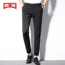 2019 Spring Summer New Mens Pants Classic Business Casual Black Men Trousers Fashion Slim High Quality Elastic Pants Men 2024 - buy cheap