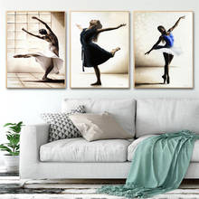 Ballet Dancing Lady Picture Home Decor Nordic Canvas Painting Wall Art Poster Europe Drawing Figure for Minimalist Girls Bedroom 2024 - buy cheap