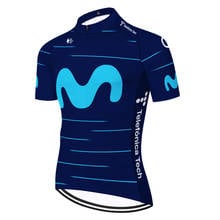 Movistar camisa masculina de ciclismo, azul, secagem rápida, equipe, ciclismo, homens, verão, homem, ciclismo 2024 - compre barato