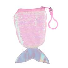 Girls Kids Small Coin Purse Cute Mermaid Tail Sequin Crossbody Bags Coin Pocket Money Purse Card Holder /BL1 2024 - buy cheap