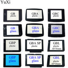 12 modelos de lentes de pantalla de vidrio de plástico para Gameboy para GB, GBA, SP, GBC, GBL, GBP, Protector de lente con piezas de repuesto adhesivas 2024 - compra barato