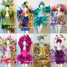 Sweety Flower fairy costume Dreamland Flower Feather Dress Event Performance Stage Catwalk nightclub party cosplay costumes 4 or 2024 - buy cheap