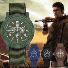 Relógio militar masculino de luxo, relógio de quartzo com pulseira de náilon, relógio esportivo masculino de pulso, presente 2024 - compre barato