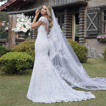 Vestidos De novia De princesa blanca para mujer, ropa De sirena con Apliques De encaje, elegante, Vintage, 2021 2024 - compra barato