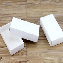 10pcs Kraft black white gift packaging box kraft blank carton box gift paper box with lid Large cardboard box 2024 - buy cheap
