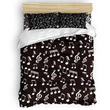 Music Black And White Abstract Art Duvet Cover Set 2/3/4pcs Bedding Set Bed Sheet Pillowcases Cover Set 2024 - buy cheap