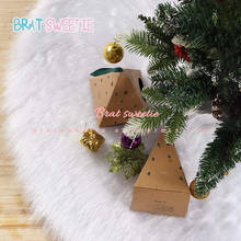 122 см Рождественская елка плюшевая юбка Праздничная елка украшения круглый белый снег рождественская юбка для елки коврик Счастливого Рождества, на Рождество, украшение для дома 2024 - купить недорого