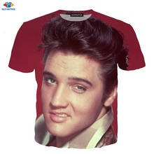 SONSPEE, популярная мужская футболка Элвиса Пресли, Король рок, 3D принт, модная крутая футболка с коротким рукавом, уличная одежда, повседневные летние топы 2024 - купить недорого