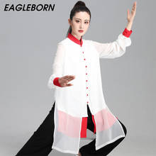 Новая традиционная китайская одежда для женщин, форма для кунг-фу, одежда для Тай Чи, белая классическая Фата, форма для Тай Чи 2024 - купить недорого