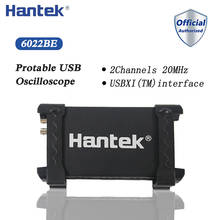 Hantek, osciloscópio portátil oficial 6022be usb, armazenamento digital, 2 canais, 20mhz 2024 - compre barato
