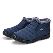 Winter shoes men ankle boots 2022 new warm plush snow boots men casual shoes waterproof male flats boots man winter footwear 2024 - buy cheap