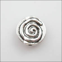 25 New Charms Tibetan Silver Tone Rotating Round Flat Spacer Beads 12mm 2024 - buy cheap