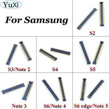 YuXi-conector FPC de pantalla lcd para placa base, conector para Samsung galaxy S2/S3/S4/S5/S6/S6 edge/ Note 2 3 4 5, 2 unidades 2024 - compra barato