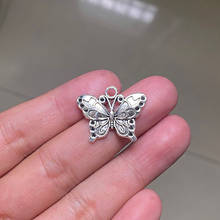 Pingente borboleta pequena fofa artesanal, acessório de pulseira colar jóias achados suprimentos 18 peças 2024 - compre barato