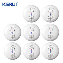 8pcs Wholesales Wireless Sensitive Photoelectric Smoke Detector Fire Sensor Cordless For Wireless Security Home Alarm System 2024 - buy cheap