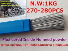Fio de solda com fluxo de alumínio, fio de solda sem necessidade de alumínio em pó em vez de haste de cobre we53, 10 peças-280 peças 2mm * 50cm 2024 - compre barato