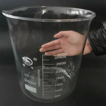 1pcs/3000ml Low Form Beaker Chemistry Lab G3.3 Borosilicate Glass Heavy Wall 2024 - buy cheap