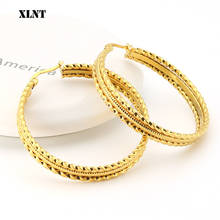 XLNT 2019 New Minimalist Gold Metal Large Circle Geometric Round Big Hoop Earrings for Women Girl Wedding Party Jewelry 2024 - buy cheap