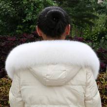 JKP New Fox Fur Collar Real Fur Scarf Winter Fashion Natural Fox Fur Shawl and Wraps Coat Accessories Thicken Warm Collar 2024 - buy cheap