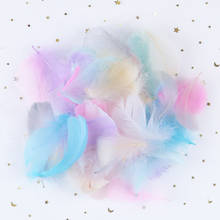 Wholesale 100pcs Colorful Natural Feather 8-12cm Goose feathers for Headwear Earrings Decorations Craft Plumes 2024 - buy cheap