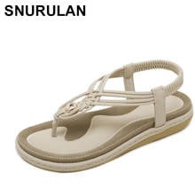 SNURULAN summer women's flat sandals; women's gladiator sandals; women's casual retro beach sandals; Sizes 35-42 2024 - buy cheap