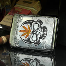 Ma Ye Elves Copper Cigarettes Box Skull Ghost Head Creative Pressure-proof 16 Sticks Cigarette Case For Men Smoker Accessories 2024 - buy cheap
