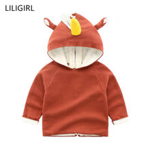 LILIGIRL/Одежда для маленьких мальчиков и девочек; сезон осень-зима; Детские теплые милые свитера с длинными рукавами; хлопковый детский пуловер с капюшоном 2024 - купить недорого
